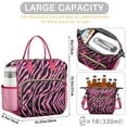 thumbnail image 4 of Large Insulated Tote Bag with Zebra Print - Leakproof Cooler Bag for Lunch, Travel & Picnic, Multi-Pocket Waterproof Thermal Tote for Office, Outdoor, Gym, School - Modern Zebra Stripes Design, 4 of 5
