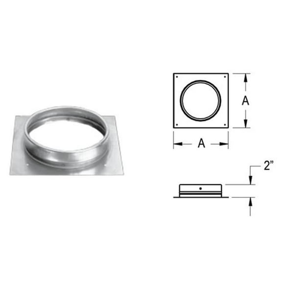 M & G Duravent 8DLR-FCNO DuraLiner 8 Inch Oval Stove Connector