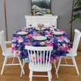 thumbnail image 2 of Pioneer Flower Floral Print Pattern Round Tablecloth 60"x60",Wrinkle Wipeable Table Cloth for Kitchen Dining Room Picnic Patio Party, 2 of 6