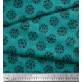 thumbnail image 2 of Soimoi Poly Georgette Fabric Dot & Snowflake Artistic Print Fabric by the Yard 52 Inch Wide, 2 of 3