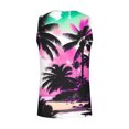 thumbnail image 5 of Penkiiy Hawaiian Tank Tops Men Summer Stylish Tropical Print Sleeveless T Shirt Workout Beach Vest Round Neck Casual Tee XL Multicolor, 5 of 5