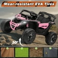 thumbnail image 5 of Kerry Yoo SU5 Kids UTV, 24V 4WD Powered Ride on Electric Car for Toddler, with Remote Control, Bluetooth Music-Pink, 5 of 7
