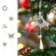 thumbnail image 1 of Adornos para Árbol de Navidad de purpurina onlyliua Copos de nieve corazones mariposas, 1 of 6