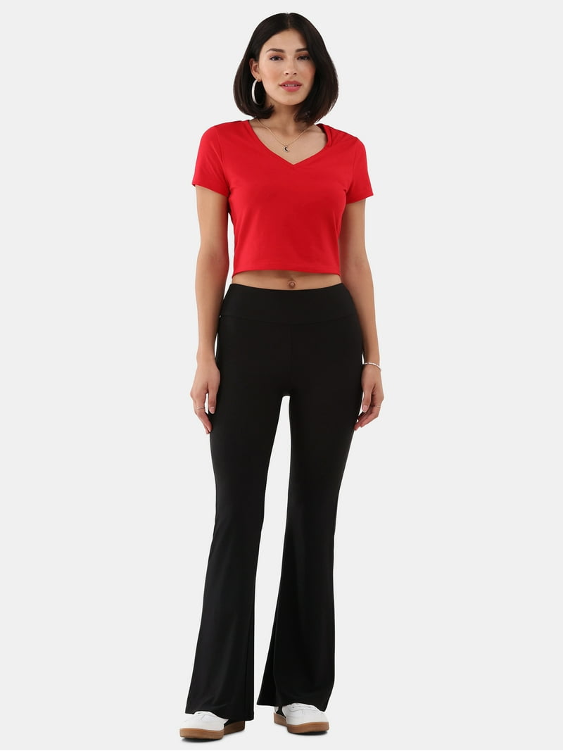 No Boundaries Pull On Flare Pants, 32” Inseam, 1 or 2-Pack