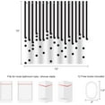 thumbnail image 6 of Black and White Shower Curtain Fabric Shower Curtain for Bathroom Modern Black Striped Shower Curtain Summer Water Repellent in Bath 72x72 inches Shower Curtains Set with Hooks, 6 of 6