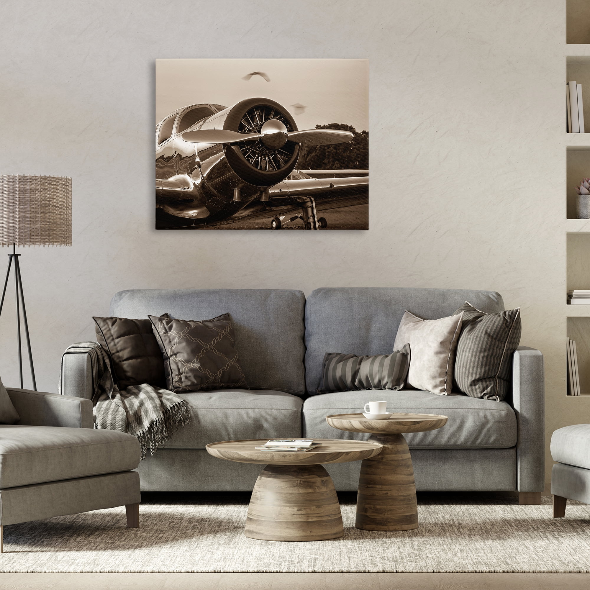 Stupell Industries Vintage Propeller View Transportation Photography Wrapped Canvas Art Print Wall Art, 40 x 30