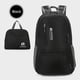 thumbnail image 2 of Mochila Plegable Mochila plegable de nailon con correa ajustable para el hombro, mochila de viaje (negro), 2 of 6