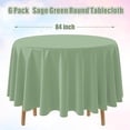 thumbnail image 2 of 3Pcs 84Inch Beige Tablecloths for Round Tables,Disposable Plastic Ivory Table Cloth,Waterproof Cream Table Cover for Birthdays Weddings Anniversary Party Decorations, 2 of 6