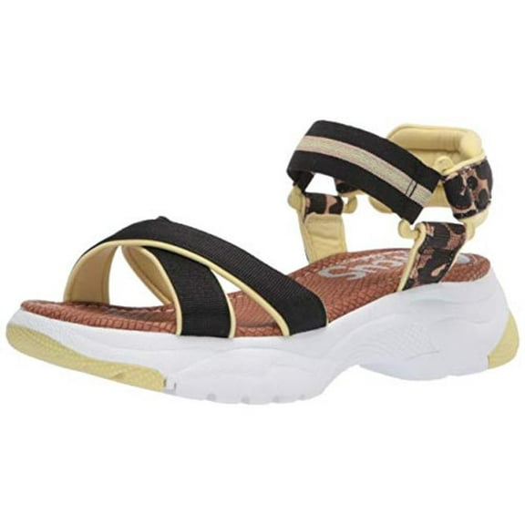 Circus NY by Sam Edelman Women's Anderson Sandal Lemon Drop/Black/Natural 6M