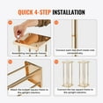 thumbnail image 5 of SKYSHALO 4-Piece Set Golden Metal Pillars for Weddings, 31.5" Tall, Featuring Metallic Finish, Geometric Vase Bases, Round Floral Arrangement Holders for Event Entrances, Parties, 5 of 9
