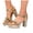 Gold, variant on Platform Heels for Women Chunky High Heel Sandals with Ankle Strap Open Toe Dress Shoes for Work Party Evening Wedding White Size 7