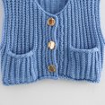 thumbnail image 5 of Ahdbta Sweaters Jackets for Women Button Down Trendy Cap Sleeve Twist Knitted Vests Solid Color Loose Fit Soft Sweaters Coats, 5 of 7