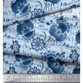 thumbnail image 2 of Soimoi Poly Georgette Fabric Dot & Floral Artistic Printed Craft Fabric by the Yard 42 Inch Wide, 2 of 3