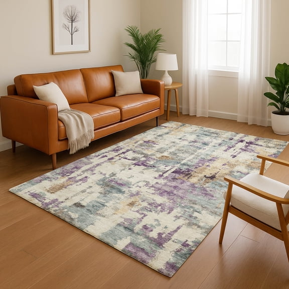 Addison Rugs Mayfield Premium Machine Washable Transitional Abstract Linen Rectangle Rug, 10' X 14' Machine Washable Transitional Abstract Linen Oversized Sherpa Throw Blanket