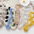 thumbnail image 4 of Calcetines de visón de invierno para mujer, calcetines hasta media pantorrilla, cálidos calcetines de terciopelo coral para dormir en casa, calcetines de suelo, 4 of 6