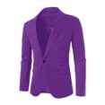 thumbnail image 5 of Lars Amadeus Men's Notched Lapel Long Sleeves Center-Vent Back One-Button Blazer, 5 of 6