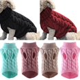 thumbnail image 2 of Soild Color Winter Dog Warm Sweaters Pet Supplies Dog Sweaters Twist Knit Sweaters Stylish Universal Casual Warm Pet Clothing ShopWise Round, 2 of 17
