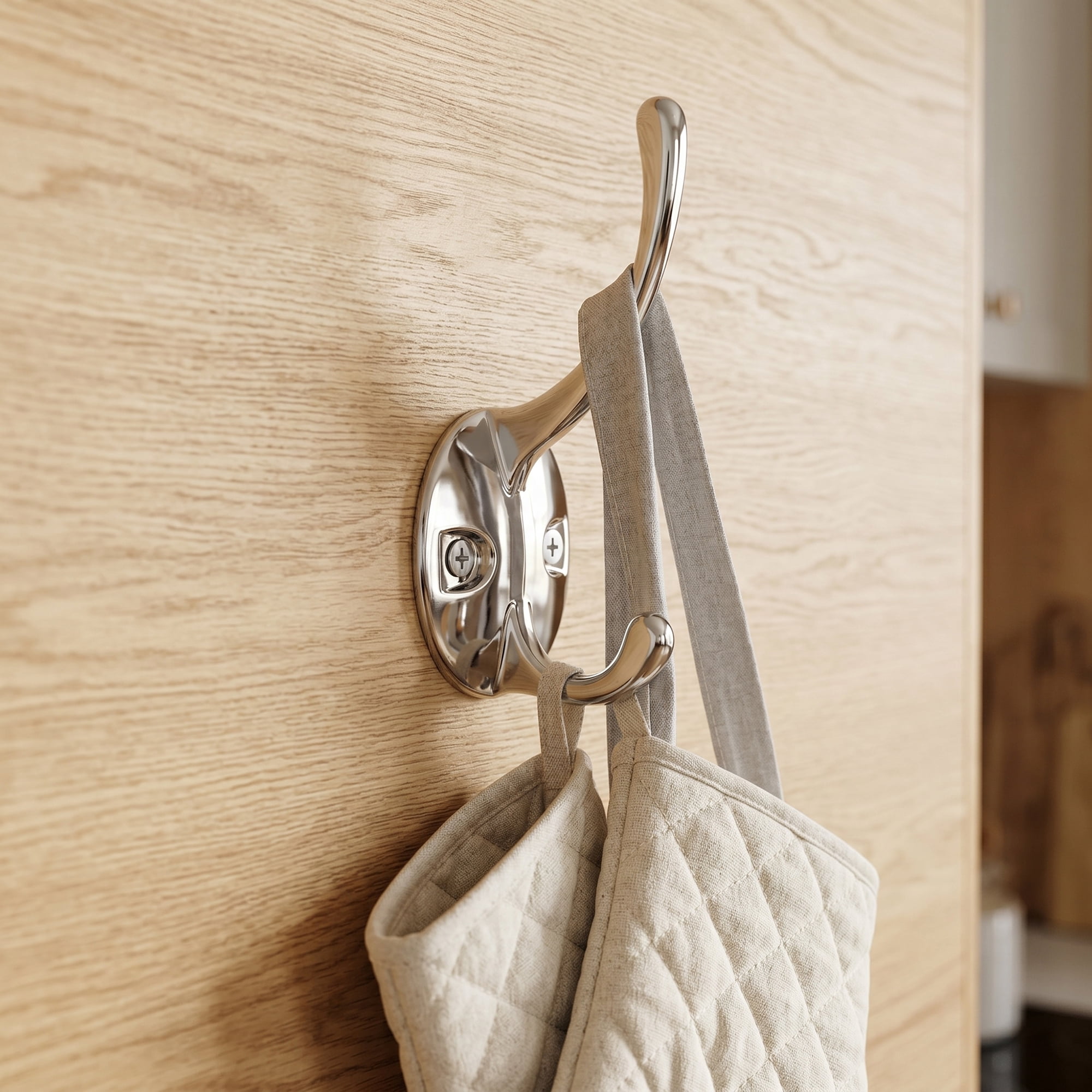 Unique Bargains Utility Hooks 12Pcs Metal Durable Wall Hooks for Kitchen Silver