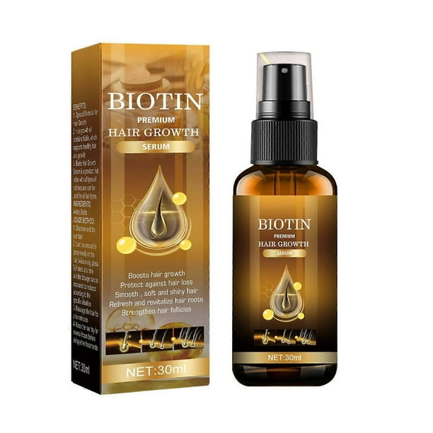 Biotin Hair Growth Serum Spray, Fast Regrowth Scalp Serum Spray, Anti Hair Loss Treatment for Thicker Stronger Hair