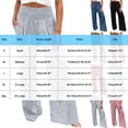 thumbnail image 4 of Linen Palazzo Pants for Women High Waist Tummy Control Wide Leg Pant Summer Flowy Loose Pull On Lounge Trousers 2026, L, 4 of 5