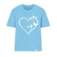 thumbnail image 4 of Cutuoiiu Women's Bow Heart Graphic Casual Short Sleeve Tops Gifts, 4 of 4