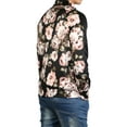 thumbnail image 2 of Ma Croix Men's Premium Floral Print Stretch Fit Zip Up Light Striped Track Jacket, 2 of 6