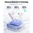thumbnail image 6 of Wireless Earbuds, Bluetooth 5.4 Headphones Bass Stereo, Ear Buds with Noise Cancelling Mic, LED Display in Ear Earphones Clear Calls, IP7 Waterproof Bluetooth Earbuds for Laptop/Phones, Rose Gold, 6 of 11