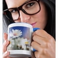 thumbnail image 2 of 3dRose, Daisies Floral in Summer, 15oz Two-Tone Blue Mug, 2 of 7