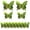 Green, variant on 2026 12-Pack Blue Mirror Butterfly Wall Decals – 3D Lifelike Peel-and-Stick Decor for Bedroom, Kids Room & Photo Studio, 11x10cm
