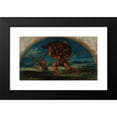 thumbnail image 2 of Pierre Andrieu 14x10 Black Modern Framed Museum Art Print Titled - Hercules and the Wild Boar of Erymanthe, After Delacroix (1852-1854), 2 of 5