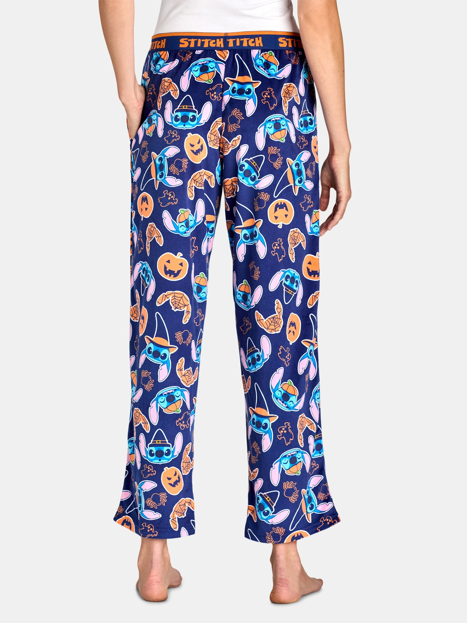 Disney Women's Stitch Halloween Velour Sleep Pants, Sizes XS-3X