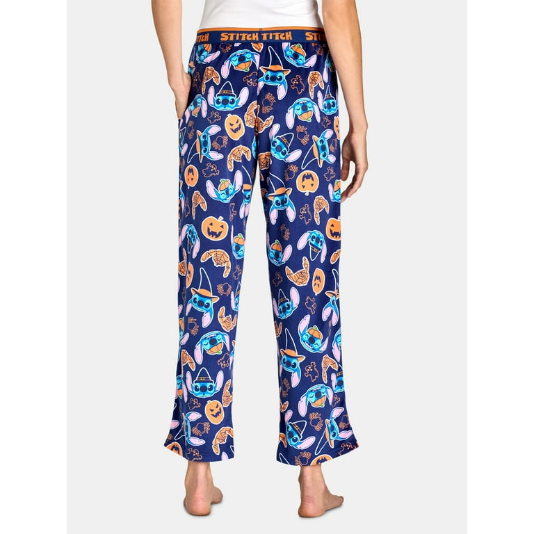 Disney Women s Stitch Halloween Velour Sleep Pants Sizes XS 3X Walmart