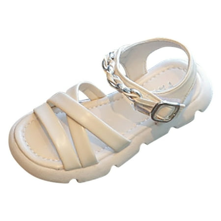 

zuwimk Baby Sandals Baby Girls Boys Sandals Summer Beach Casual Shoes Bow Princess Dress Flats Rubber Sole Non Slip Outdoor Fishman Sandals Beige