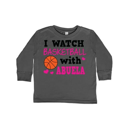 

Inktastic I Watch Basketball with Abuela Gift Toddler Toddler Girl Long Sleeve T-Shirt