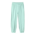 thumbnail image 5 of Nylon Ice Silk Travel Pants Womens with Pockets Wrinkle-Free Lightweight Quick Dry Pull On Pants Tapered Leg Comfort Fit Hiking Casual Over 50 Green M, 5 of 9