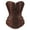 Brown, variant on Women Corset Bustier Leather Carnival Party Top Brown M