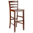 thumbnail image 2 of Winsome Benjamin Ladder-Back Bar Stools, Set of 2, Walnut Finish, 2 of 8