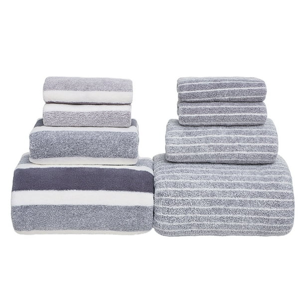 Sofa Vama Ropa de Cama Juego de 8 toallas de baño de terciopelo hilado, muy absorbentes y suaves, ideales para baño, spa y gimnasio. for Navideño