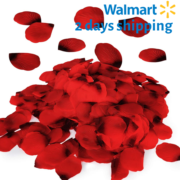 Fine Ordinary 300pcs Artificial Red Polyester Silk Rose Petals