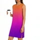 thumbnail image 2 of TaTaai Women's Round Neck Sleeveless Slip Dress Solid Color Casual Pullover Dress with Side Slit Lightweight Summer Stretchy Fit Gift, 2 of 6