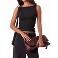 thumbnail image 3 of Women'S Sleeveless Tank Tops Boat Neck Summer Crop Going Out Shirts Black XS, 3 of 9