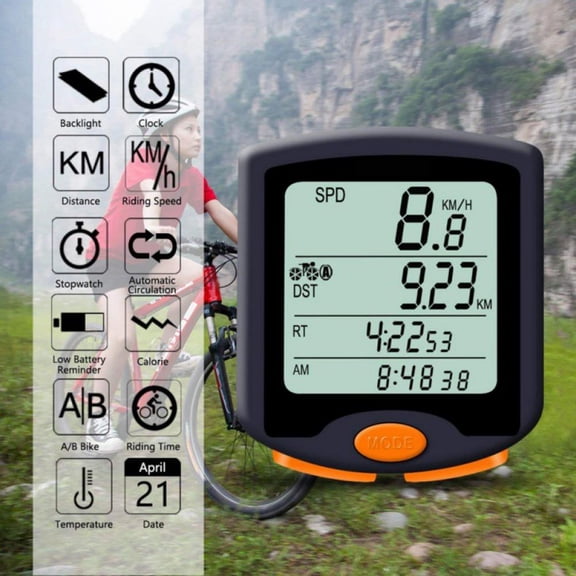 Waterproof Wired Cycling Bike Computer LCD Bicycle Speedometer Odometer