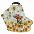thumbnail image 4 of Renewold Highland Cow Sunflower Daisy Car Seat Covers for Boys Girls, Nursing Cover Carseat Canopy Baby Breastfeeding Cover Multi-use Nursing Scarf Infant Stroller Cover, 4 of 7