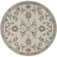 thumbnail image 1 of LR Resources VICTO81581IVO4ARD 4 ft. x 10 in. Round Mirroring Floral Bloom Area Rug, Ivory & Blue, 1 of 1