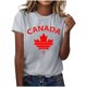 thumbnail image 1 of Tops de Cuello Redondo para las Mujeres Nuevo Suéter de Manga Corta, Camiseta de Poliéster Impresa Casual, 1 of 4