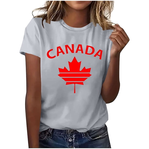 Tops de Cuello Redondo para las Mujeres Nuevo Suéter de Manga Corta, Camiseta de Poliéster Impresa Casual