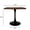 Walnut + MDF + MDF + Metal#034, variant on 24 Inch Black Round Tulip Table for Small Space, MDF Top and Metal Base Modern Dining Table for Kitchen Living Room
