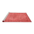 thumbnail image 2 of Ahgly Company Machine Washable Indoor Round Abstract Red Modern Area Rugs, 6' Round, 2 of 4