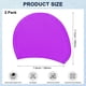 thumbnail image 3 of Uxcell Gorro de Natación de Silicona en Forma de Lágrima, Paquete de 2 para Mujeres y Hombres, Sombrero de Natación Impermeable y Antideslizante [Morado], 3 of 6