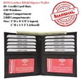 thumbnail image 3 of RFID Blocking Bifold Hipster Credit Card Wallet Premium Lambskin Leather RFID P 1502 (C) Brown, 3 of 10